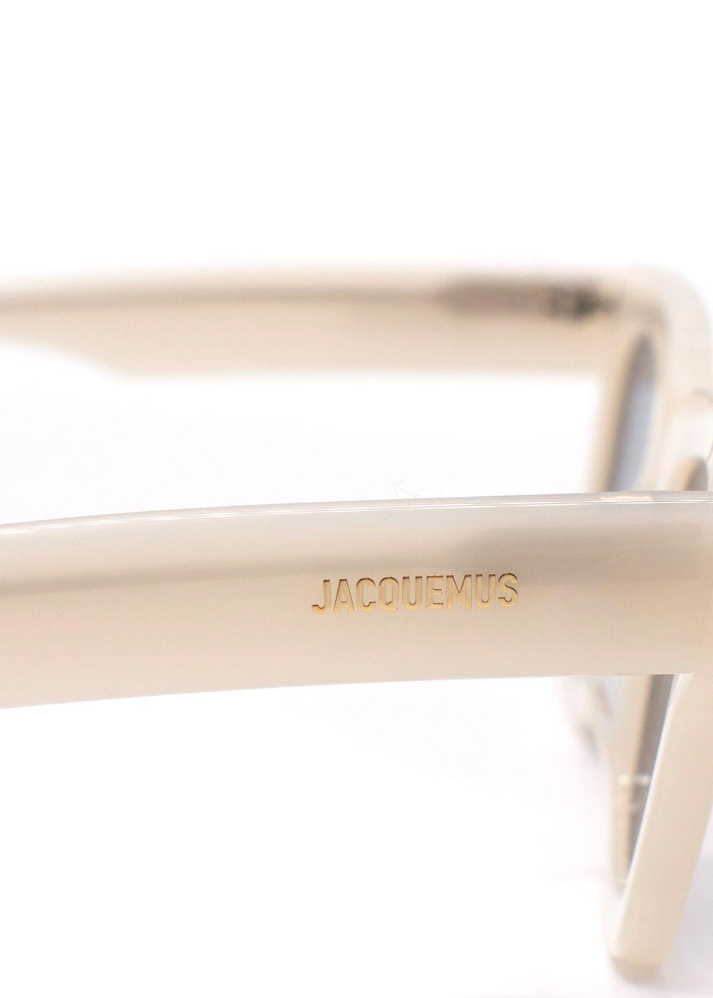 Jacquemus Cream Les Lunettes D-frame Sunglasses