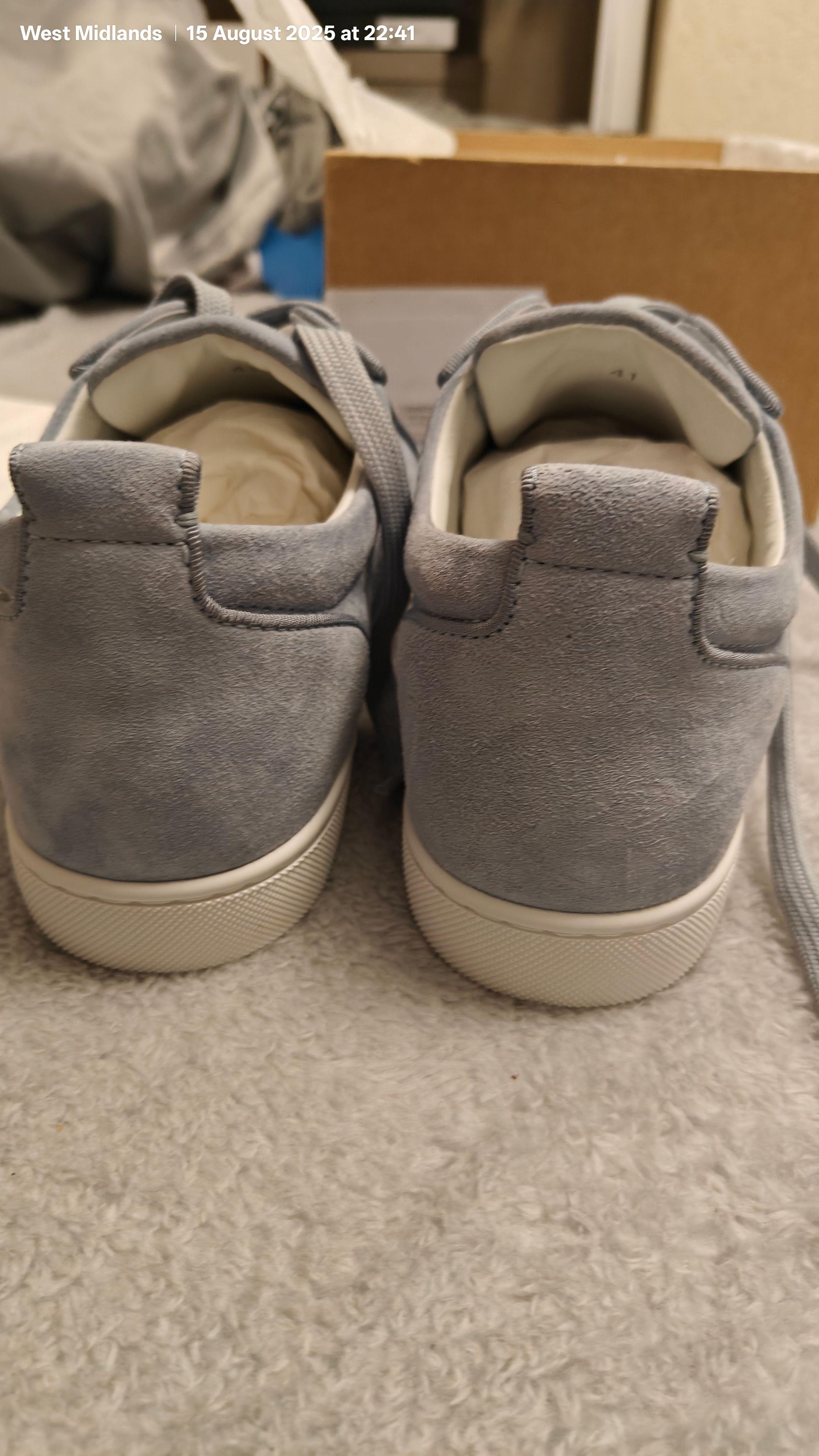 Louboutin Rantulow Orlato Sneakers in Suede Ice Blue