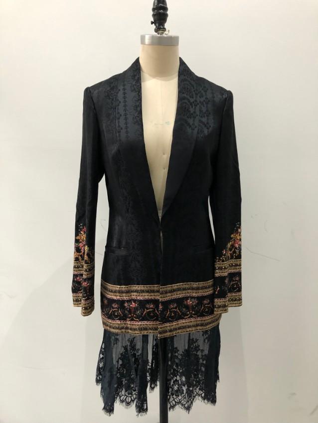 Camilla Lace trimmed Jacquard Jacket