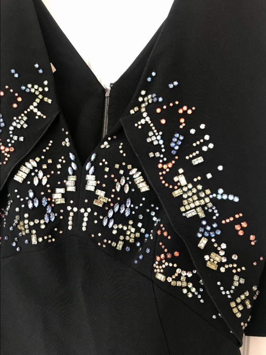 Antonio Berardi Black Embellished Mini Dress