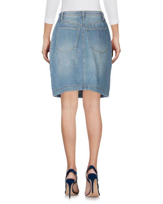 Manoush Denim Tiger Patch Skirt