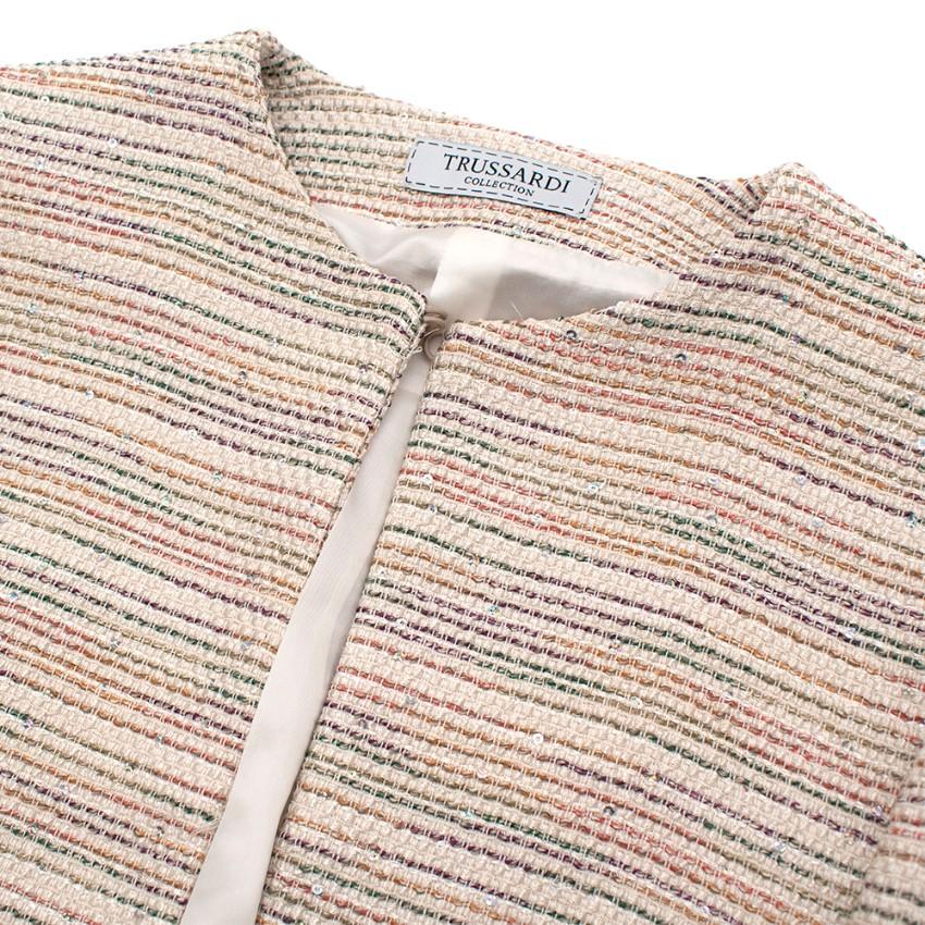 Trussardi Multicolour Tweed Jacket With Sequin Detail