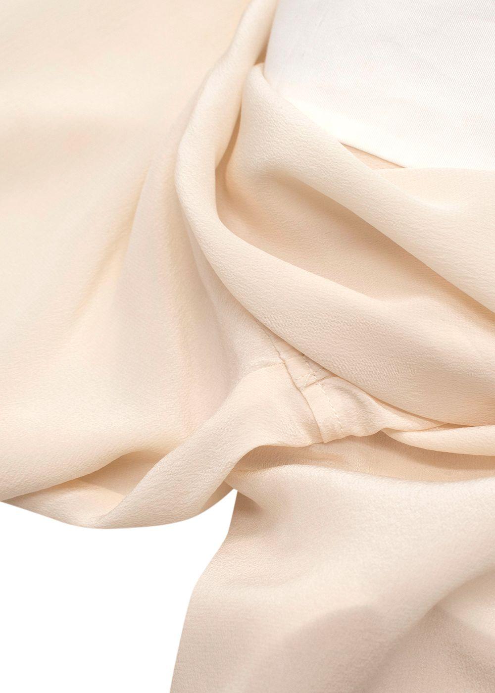 Victoria Beckham Ottoman-Paneled Silk Crepe De Chine Shirt