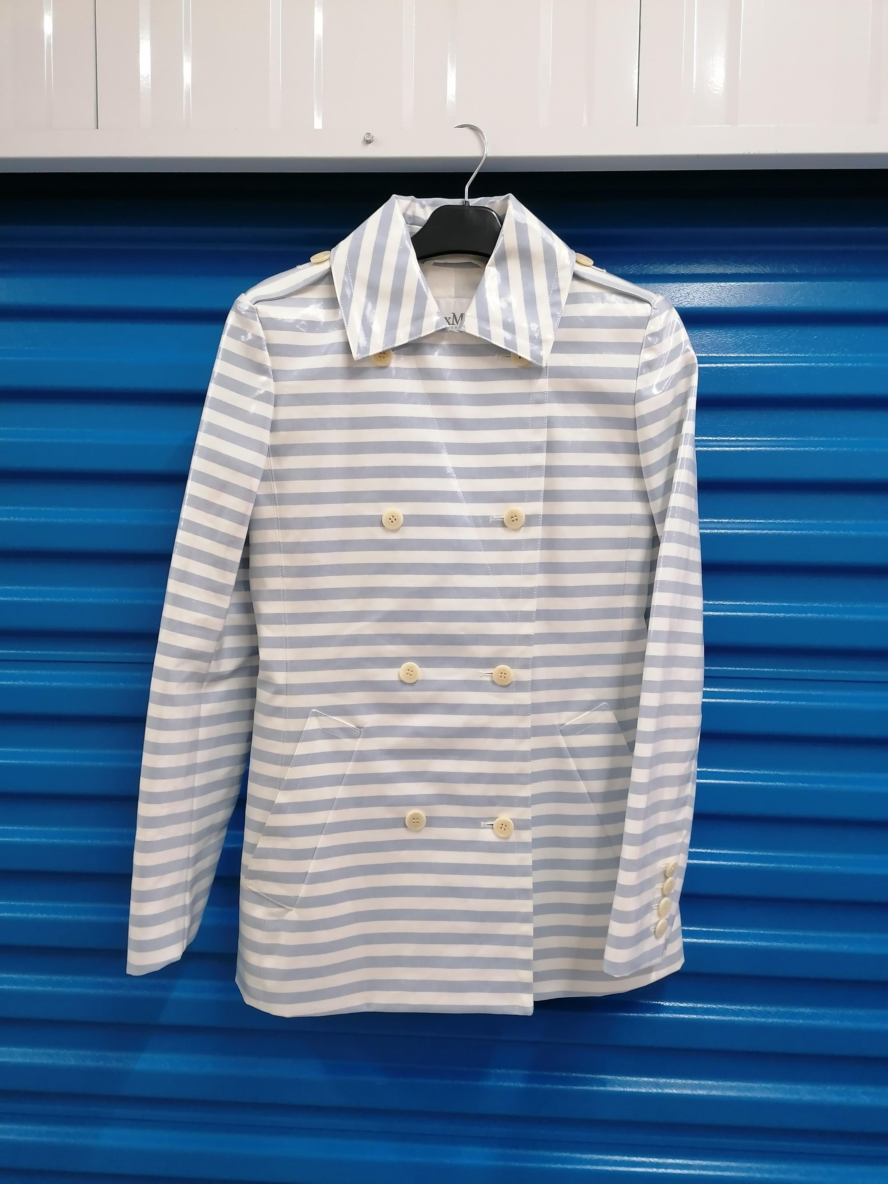 Max Mara Sfilata Striped Double Breasted Coat