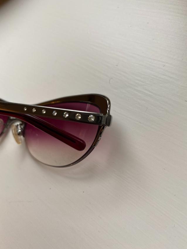 Celine Vintage Pink Crystal Embellished Sunglasses