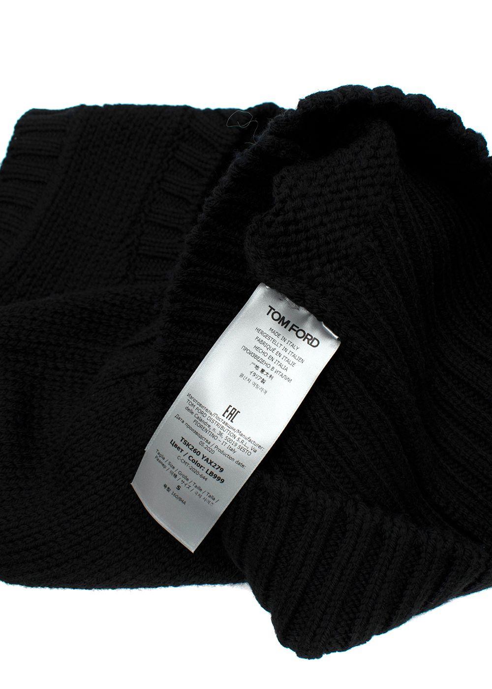 Tom Ford Black Wool Knitted Vest