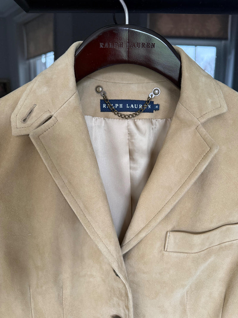 Ralph Lauren Beige Suede Blazer