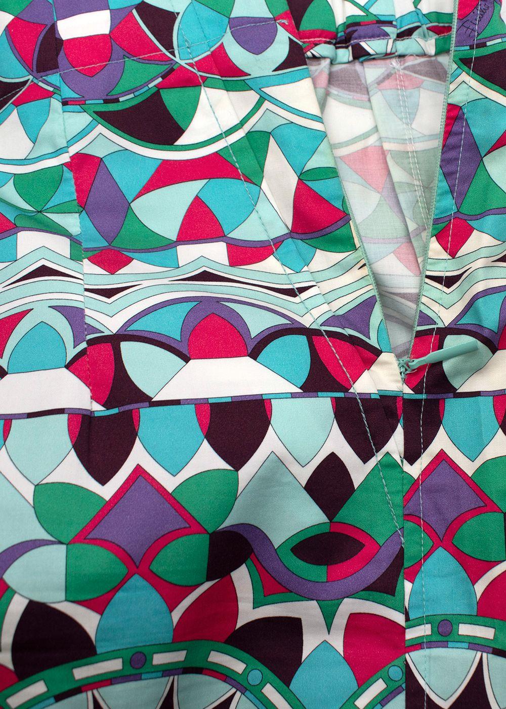 Emilio Pucci Multicolour Geometric Print Pencil Skirt