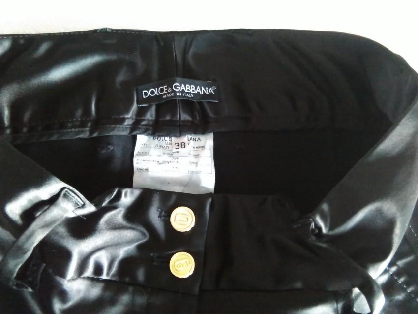 Dolce & Gabbana Satin Stretch Wide Leg Trousers