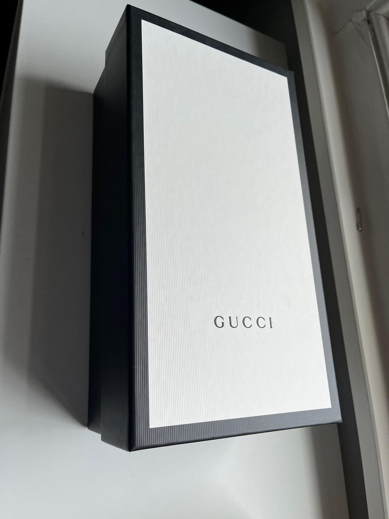Gucci Black Leather Princetown Slippers
