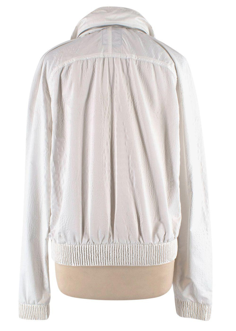 Chanel White Zip Up Jacket