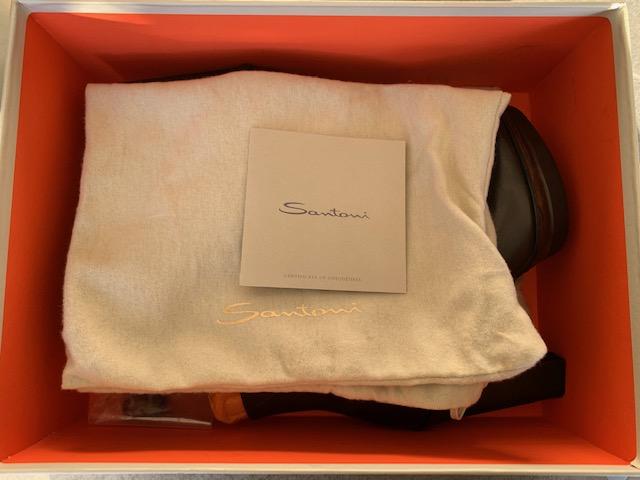 Santoni Brown Leather Heeled Ankle Boots