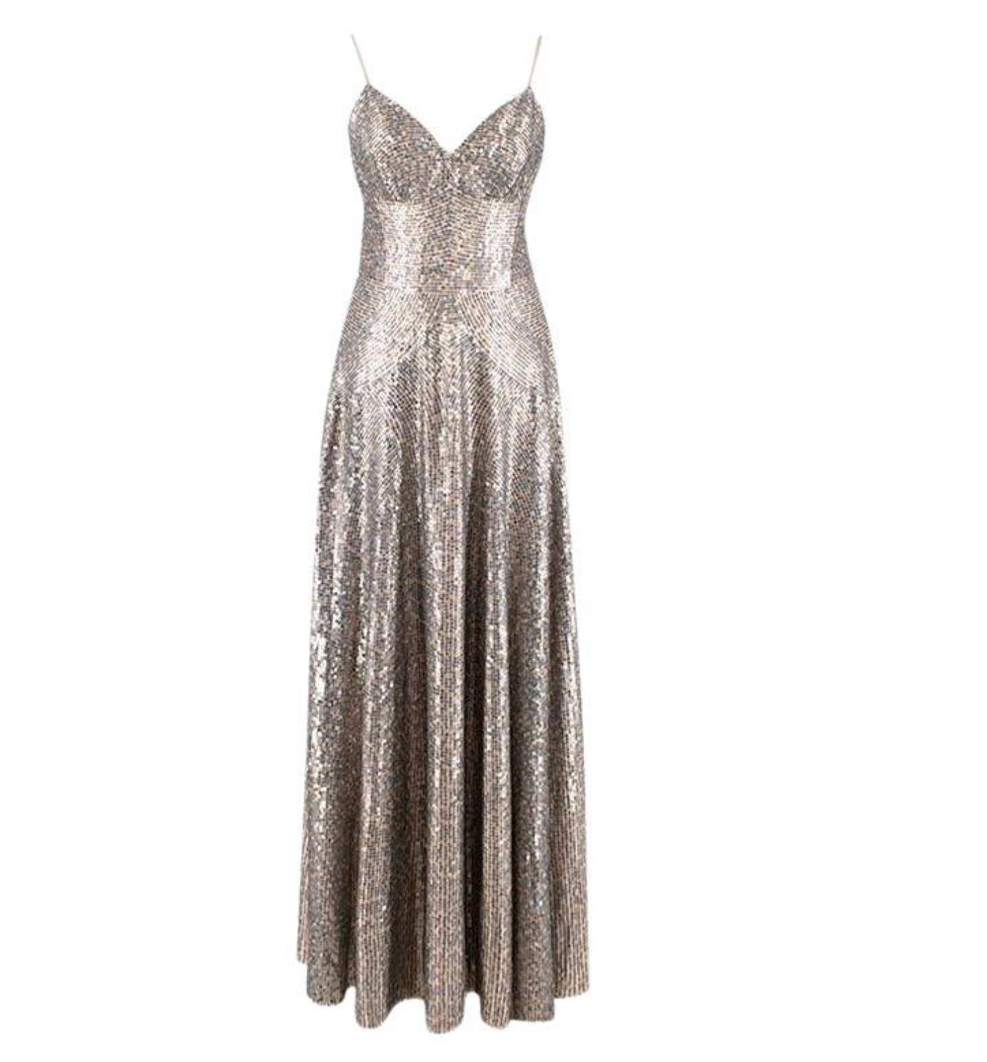 Dior Silver Sequin Low Back Gown