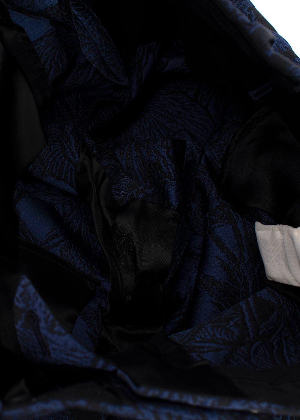 Roberto Cavalli Blue Tropical Brocade Trouser Suit