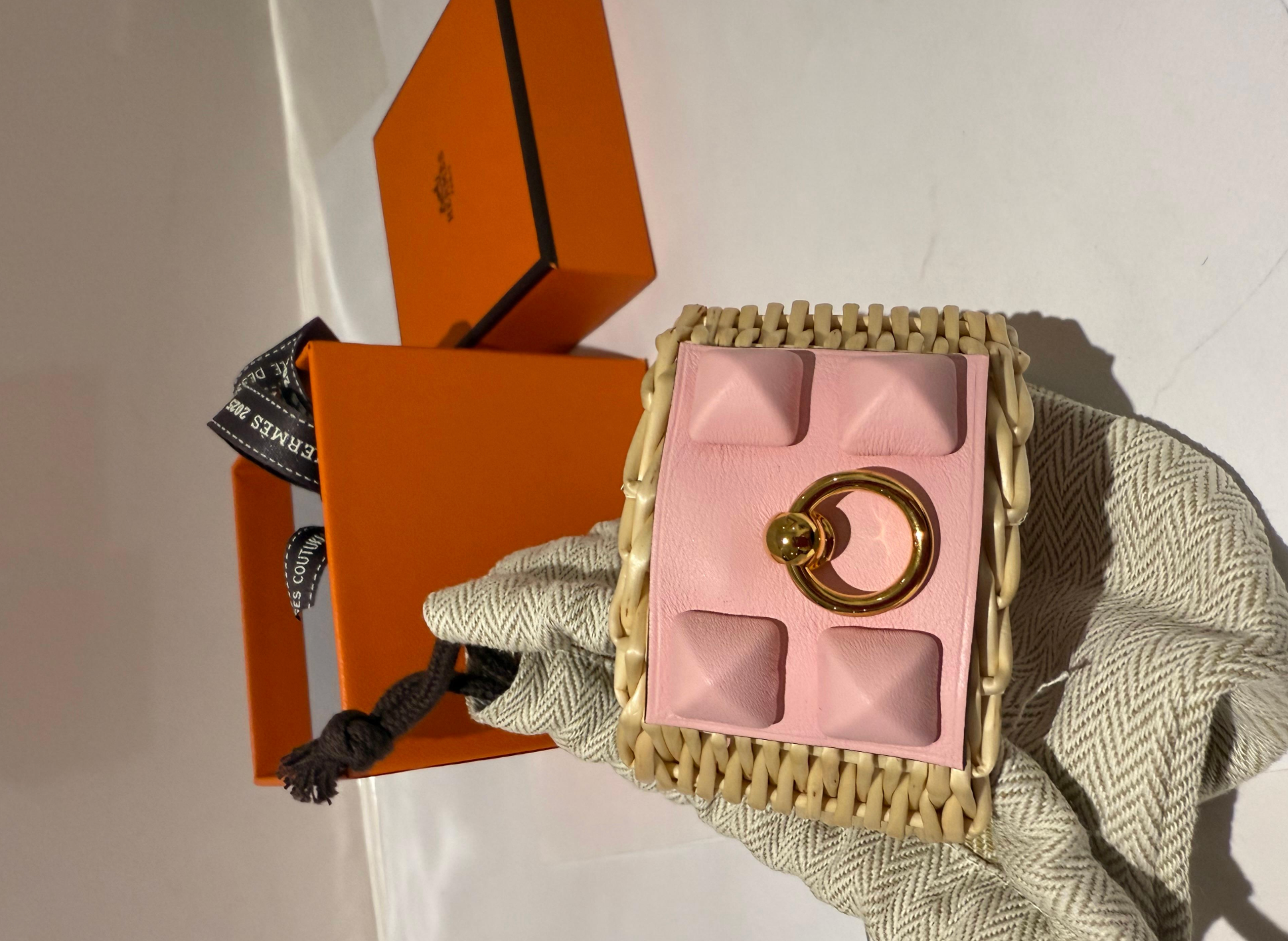Hermes Pink MedorPicnic Sakura Bracelet