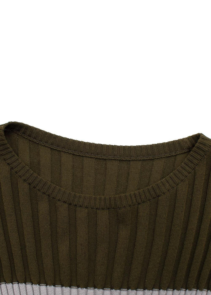 Issey Miyake Pleats Please Two Tone Ribbed Midi Dress
