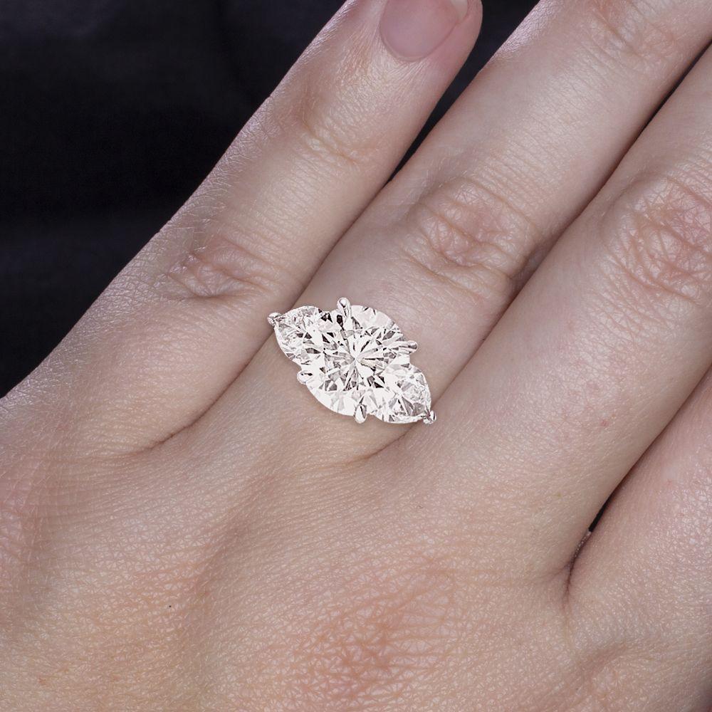 Verde 3ct IGI Certified Lab-grown Round Cut Diamond Ring