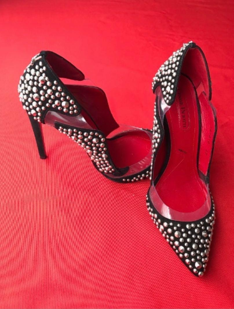 Suede Studded Pumps