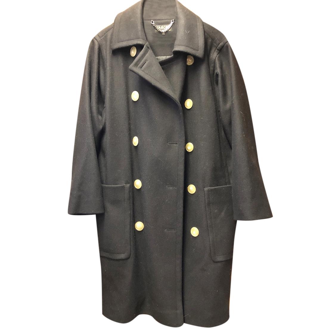 Jaegar Black Wool Double Breasted Coat