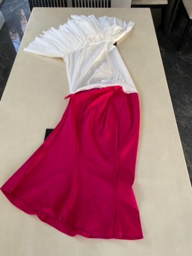 Marni Pink Contrast Underskirt Midi Skirt
