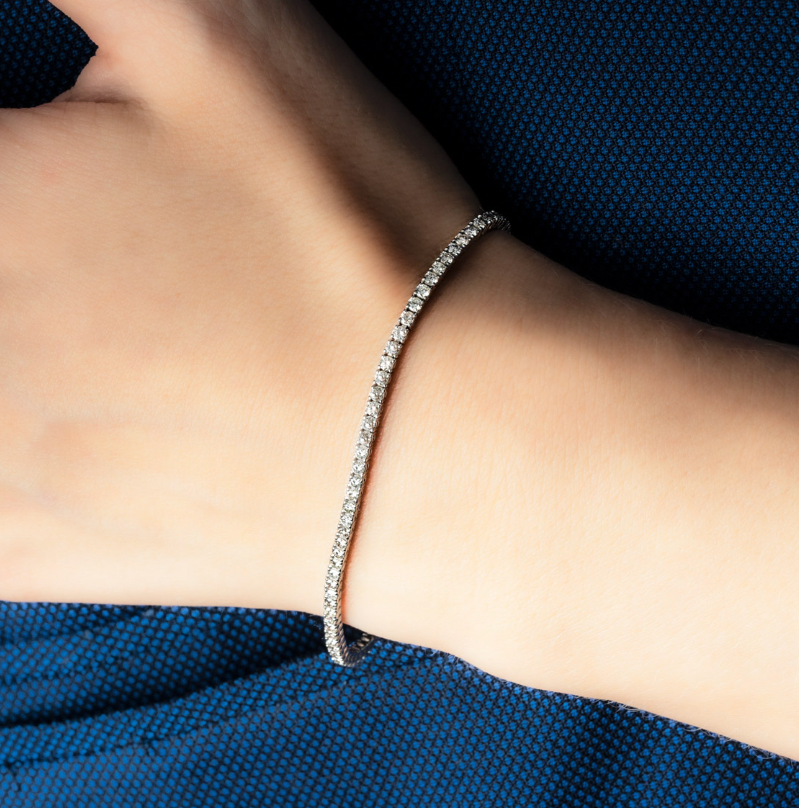 18ct White Gold Diamond Tennis Bracelet