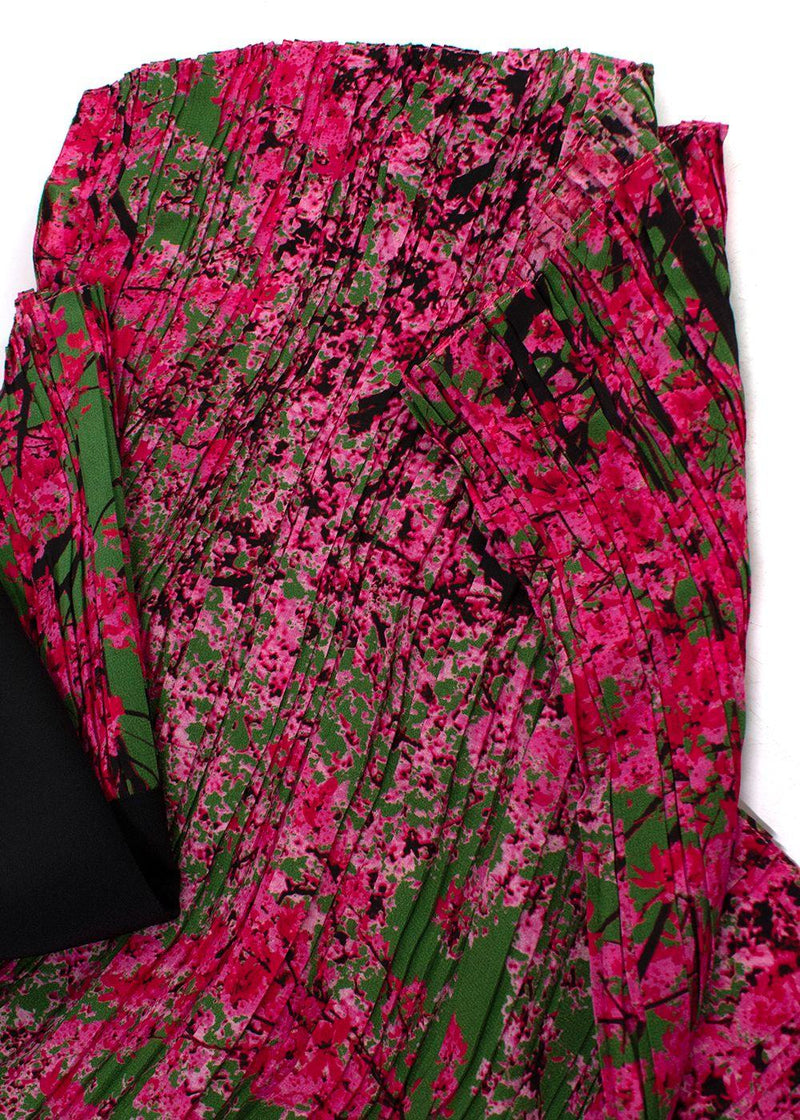 Christian Dior Pink Pleated Asymmetric Silk Skirt