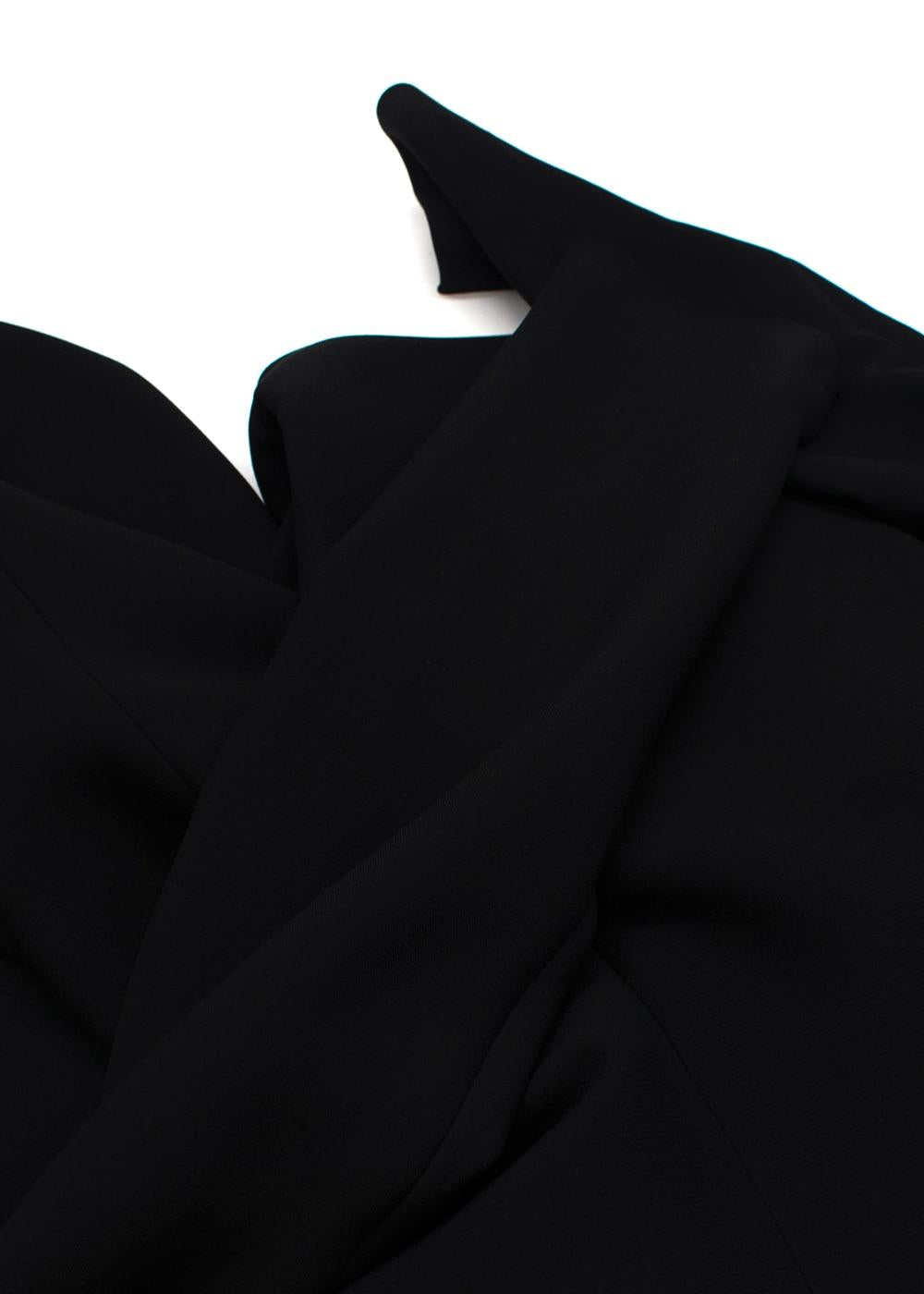 Miu Miu Black Long Sleeve Bow Detail Mini Dress