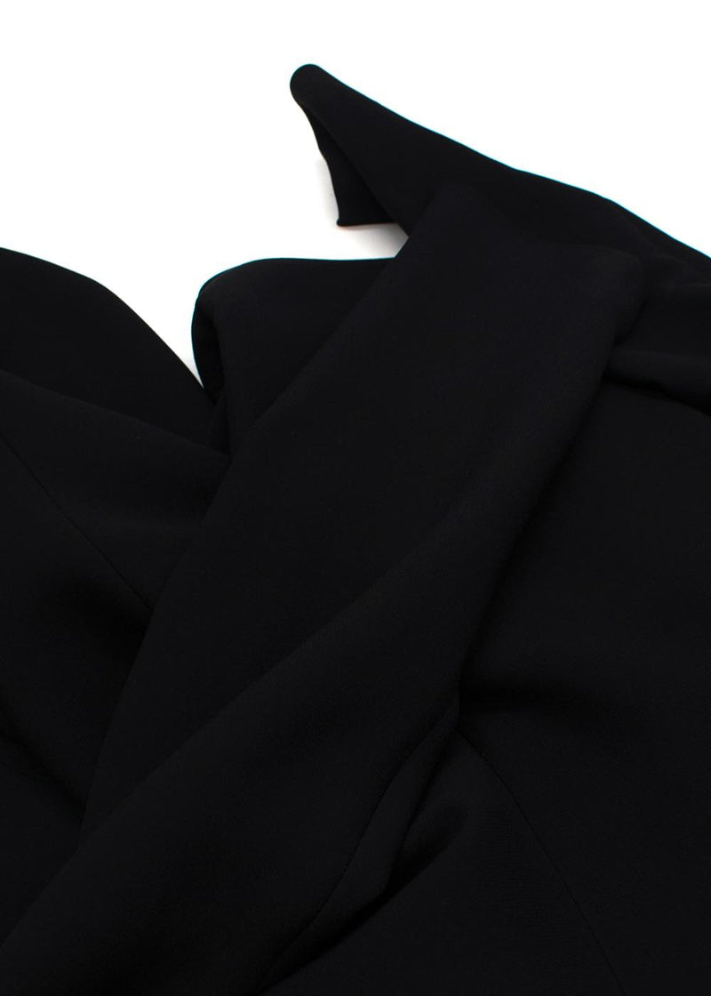 Miu Miu Black Long Sleeve Bow Detail Mini Dress