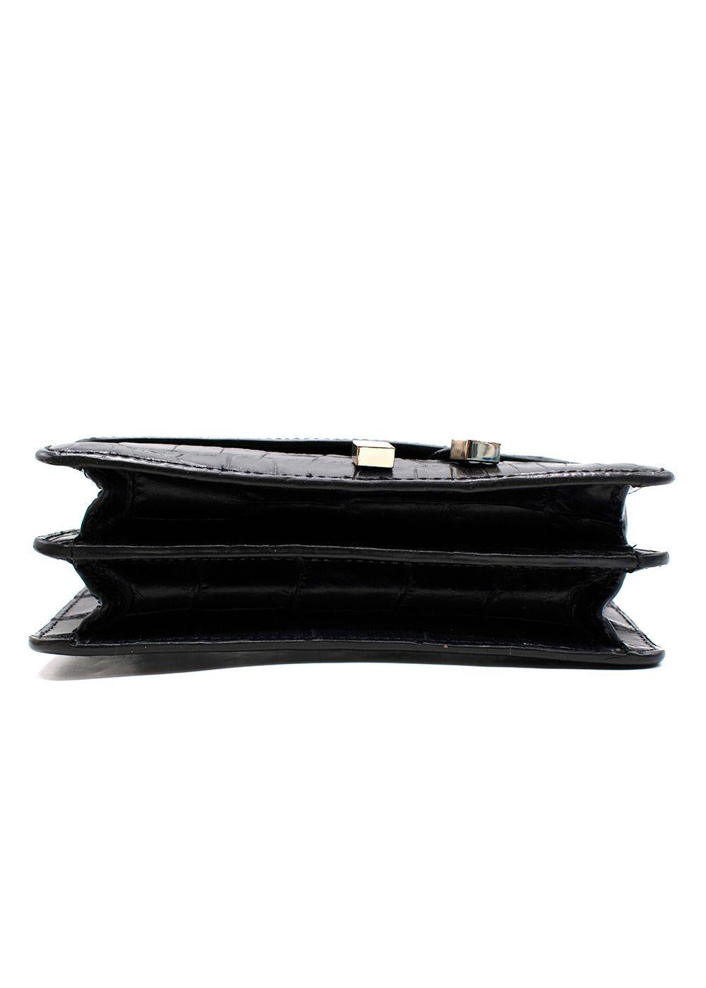 Chylak 'Black Glossy Croc' Belt Bag