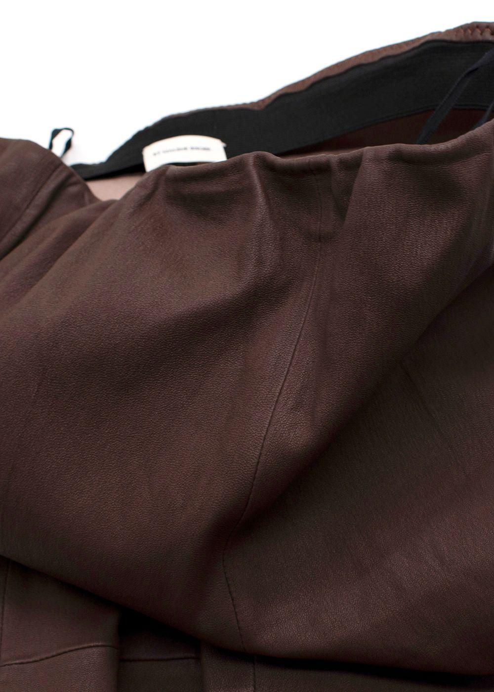 By Malene Birger Brown Leather Elenasoo Leggings