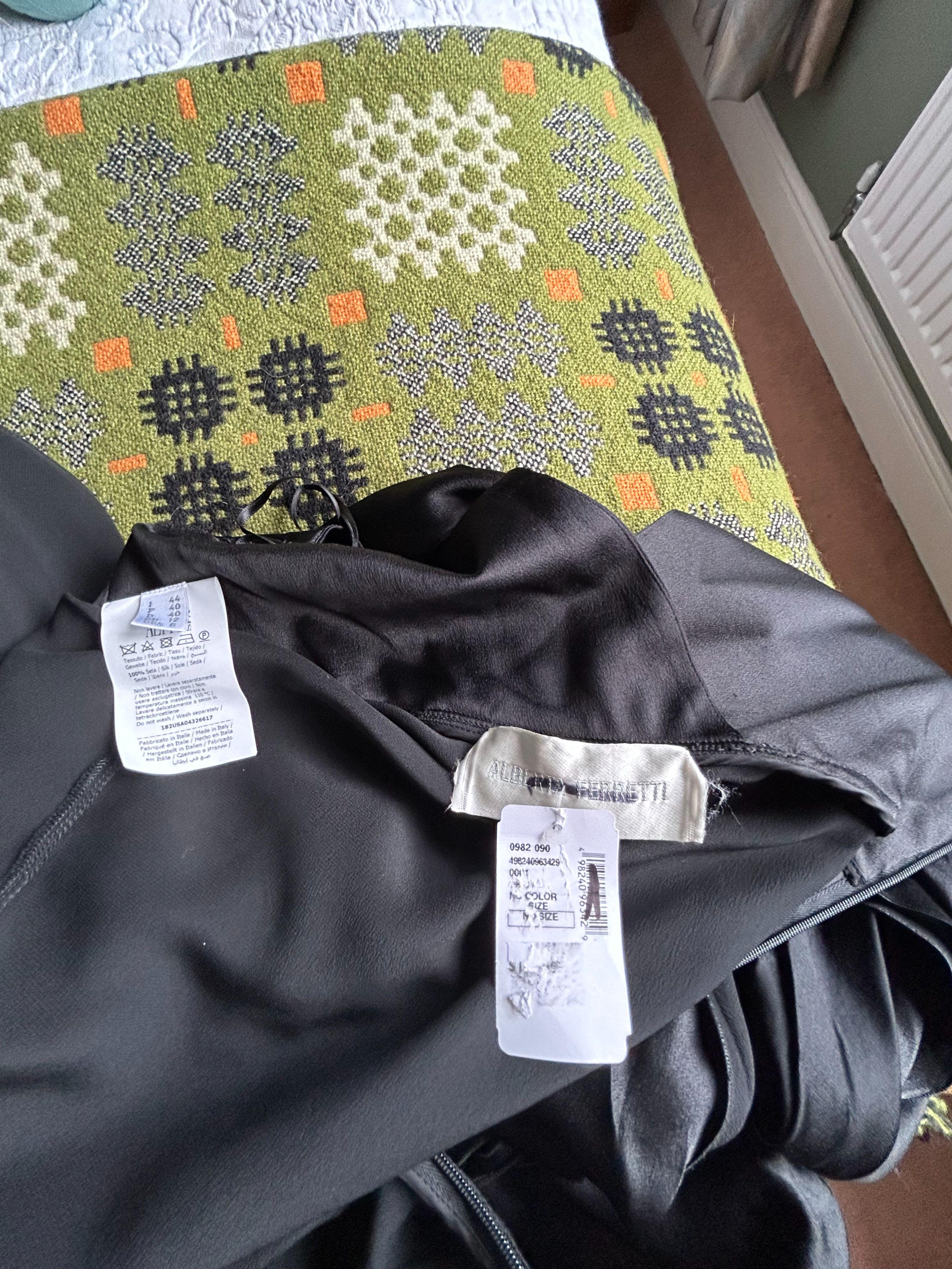 Alberta Ferretti Black Silk Maxi Dress