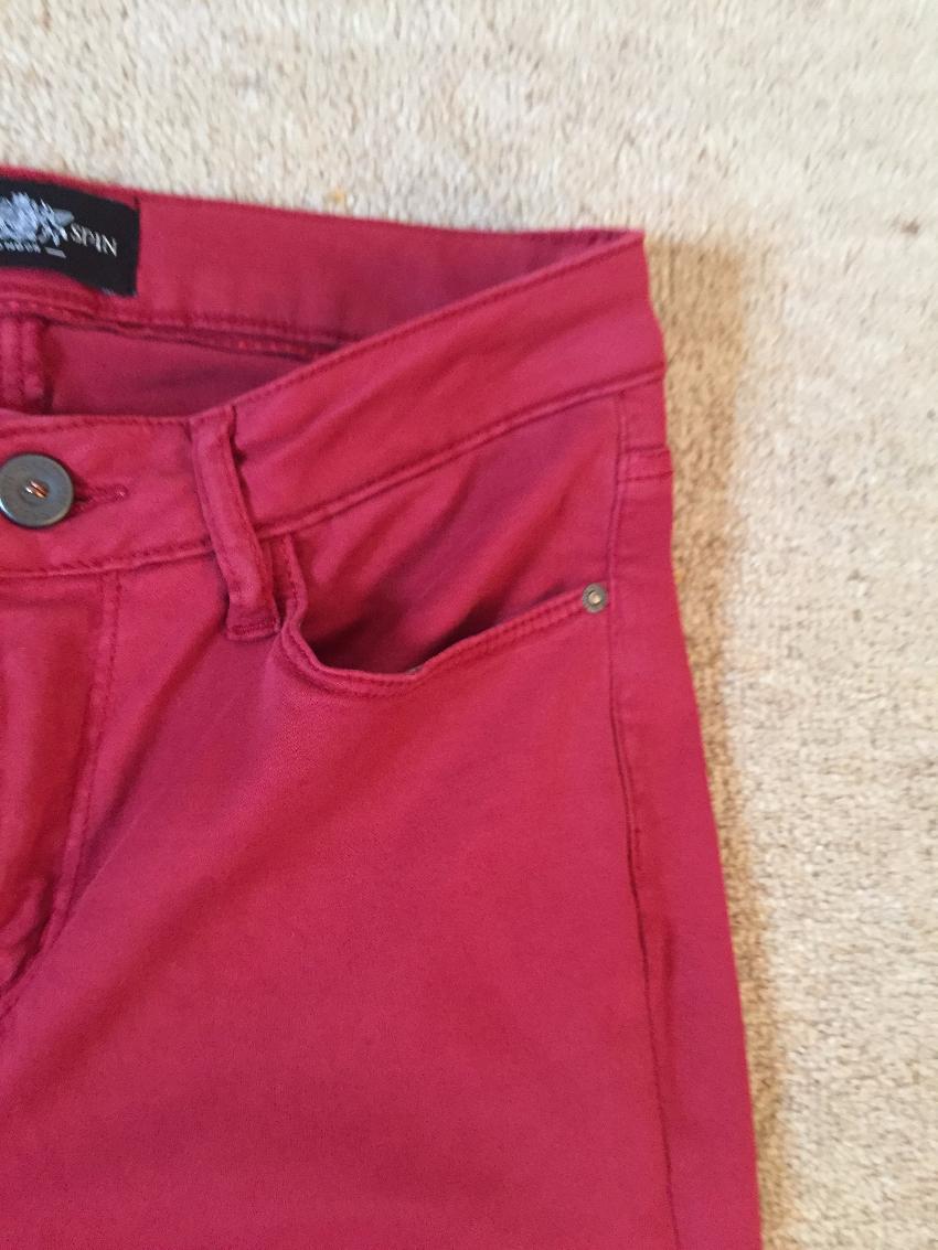 SALTSPIN dark red skinny stretchy jeans