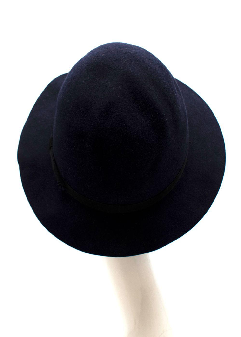 Navy Felted Hat