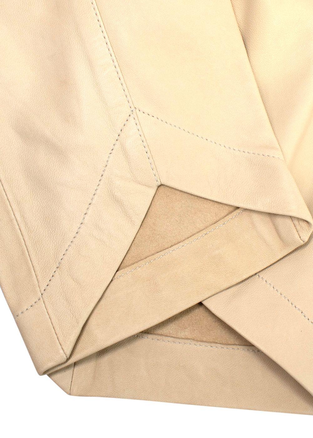Iro Cream Fotsy Slim Leather Trousers