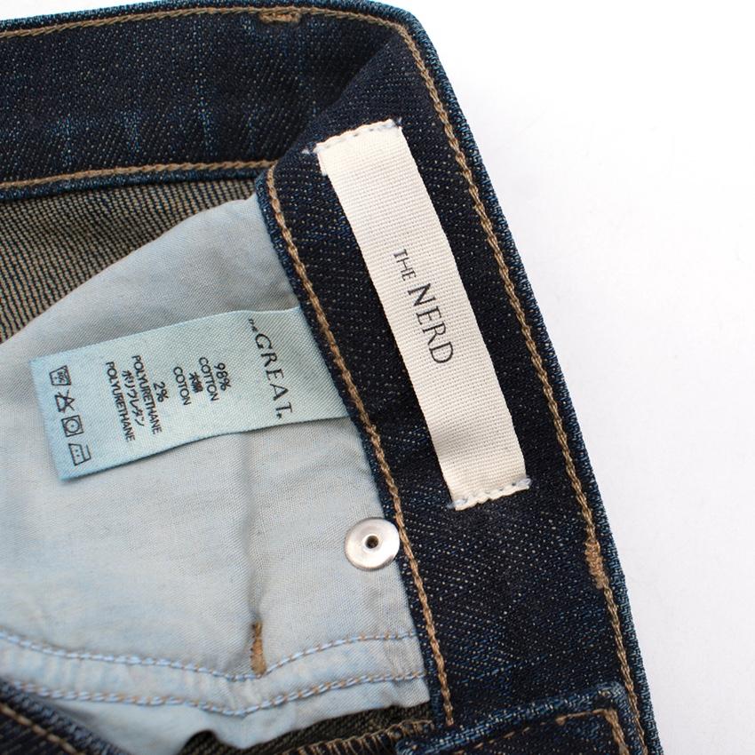 The Great dark denim washed straight jeans