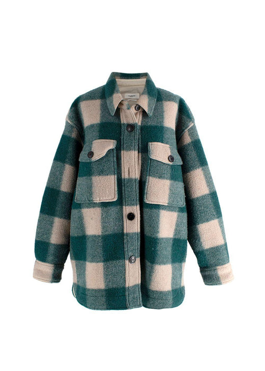 Isabel Marant Green Harveli Short Checked Jacket