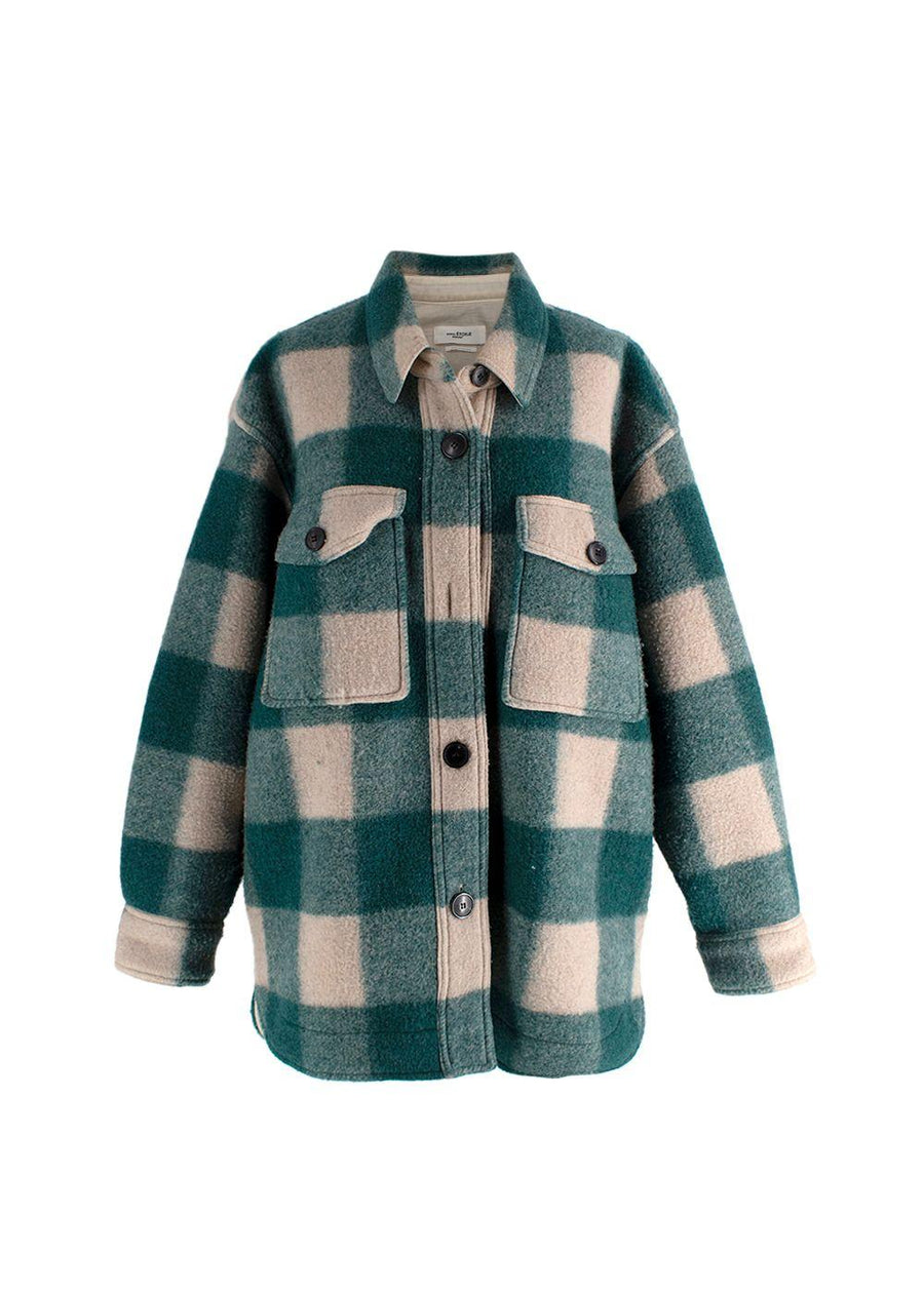 Isabel Marant Green Harveli Short Checked Jacket