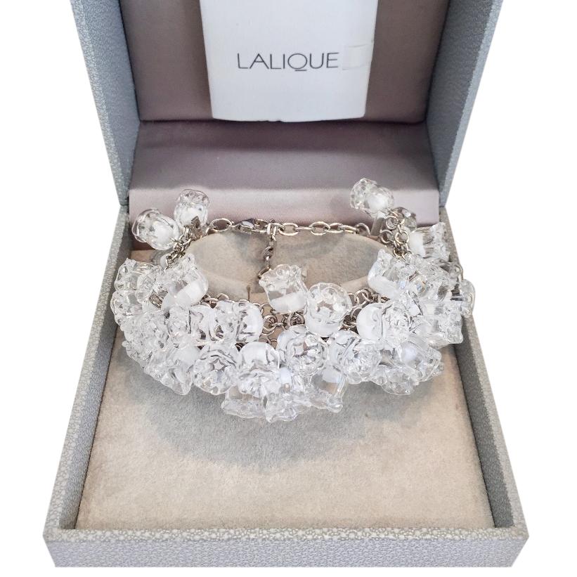 Lalique Rare Muguet Lily of the Valley Crystal Bracelet