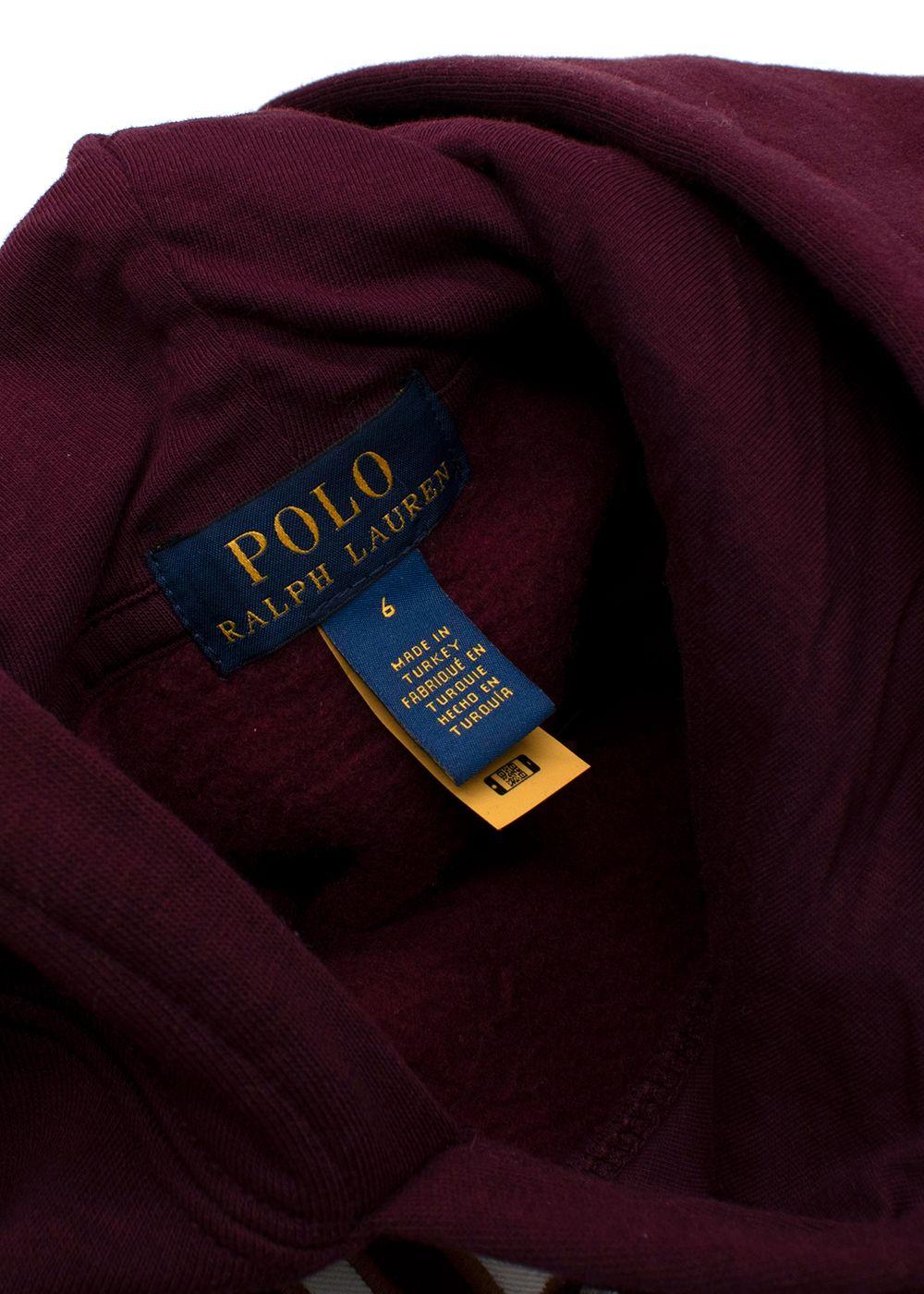 Polo Ralph Lauren Kids Burgundy Logo Hoodie