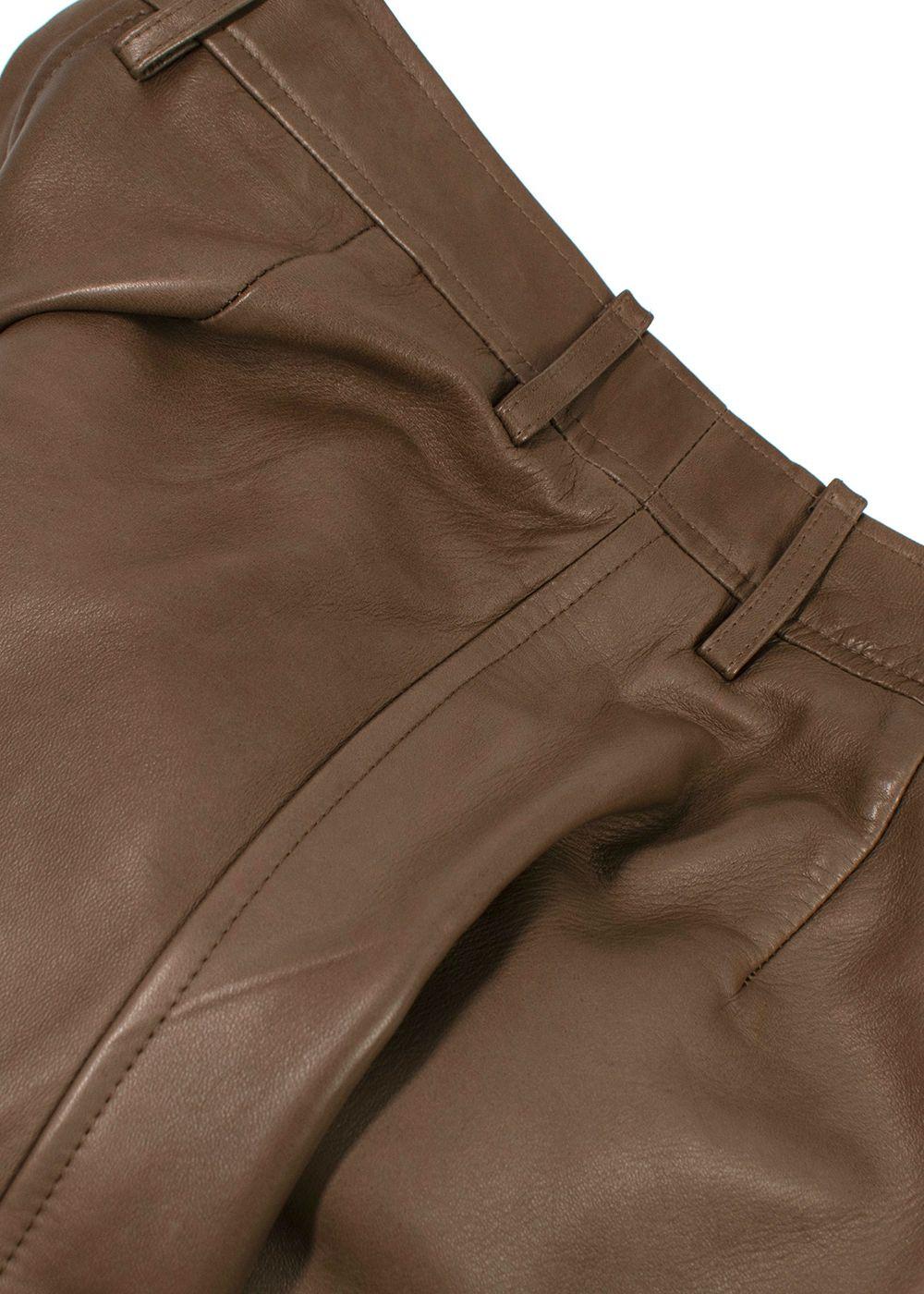 Bouguessa Brown Leather Pants