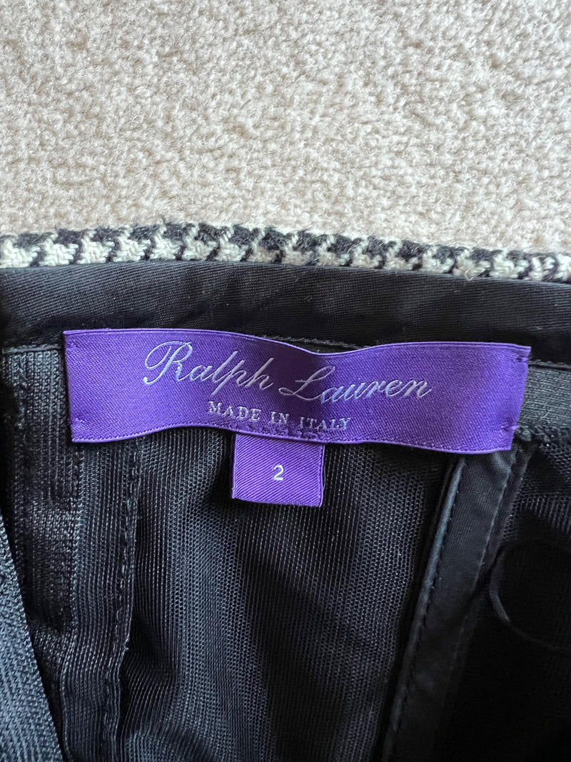 Ralph Lauren Purple Label Houndstooth Bustier Top