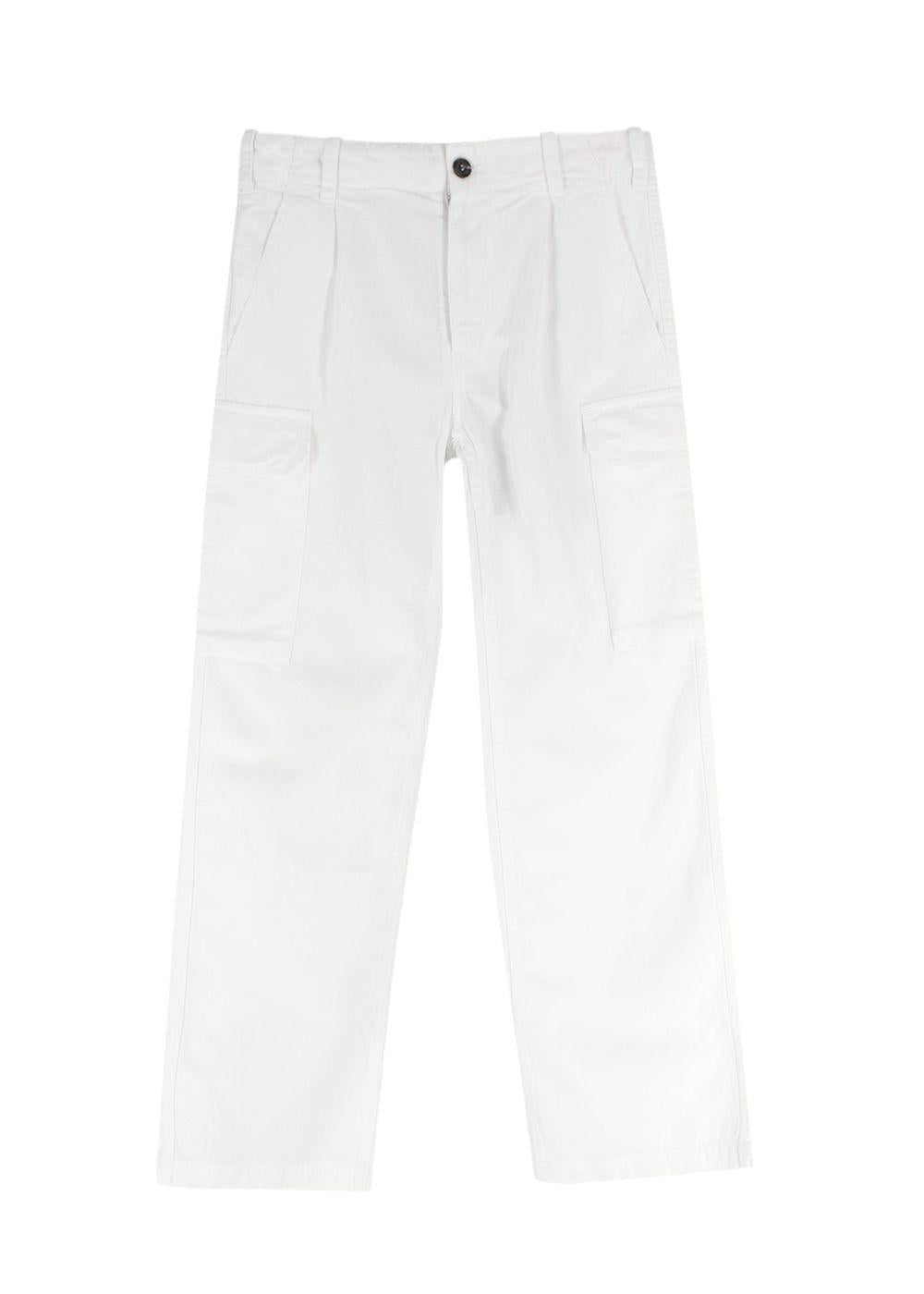 Nili Lotan White Cargo Trousers