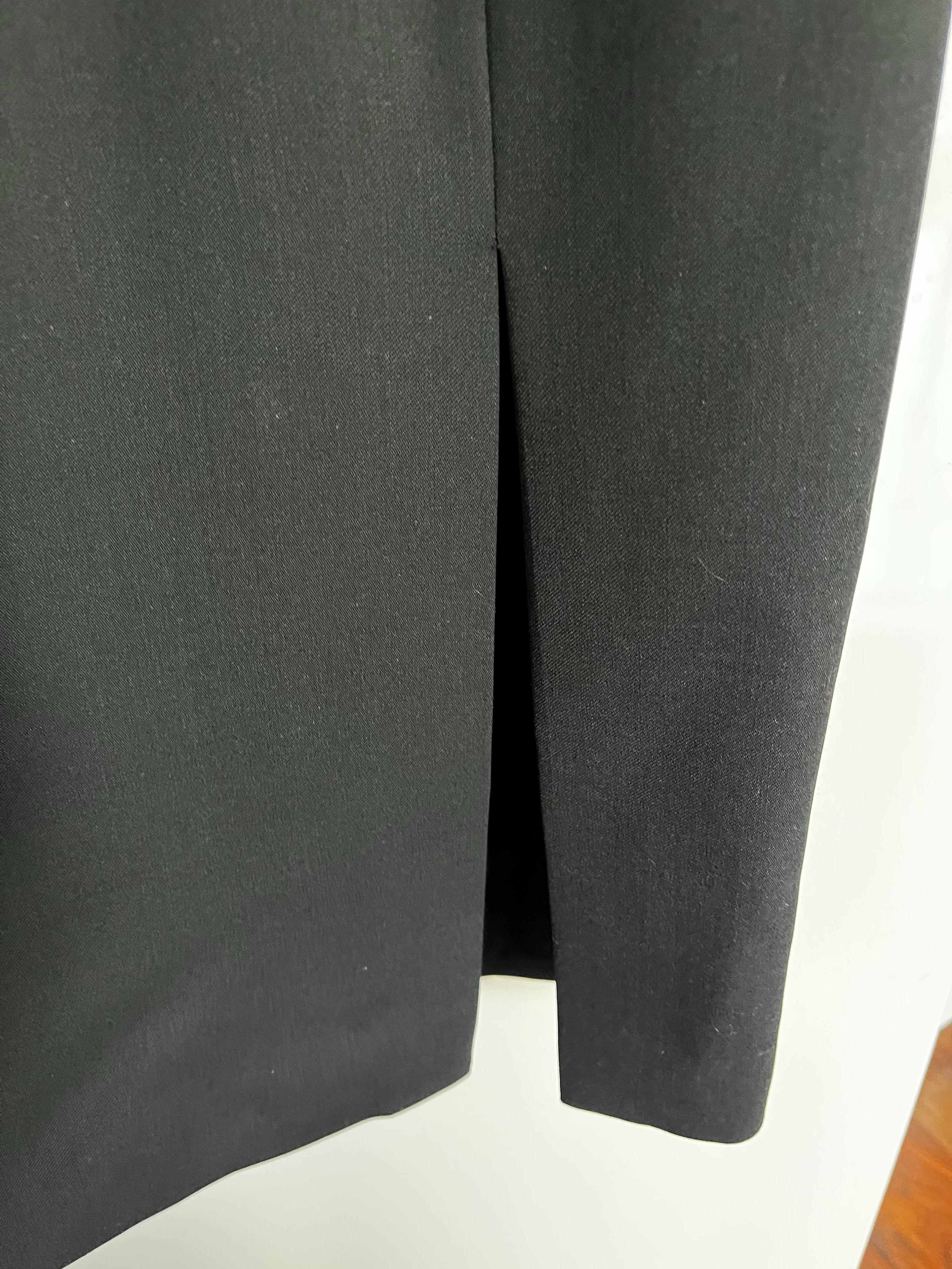Black Wool-Blend Sheath Dress