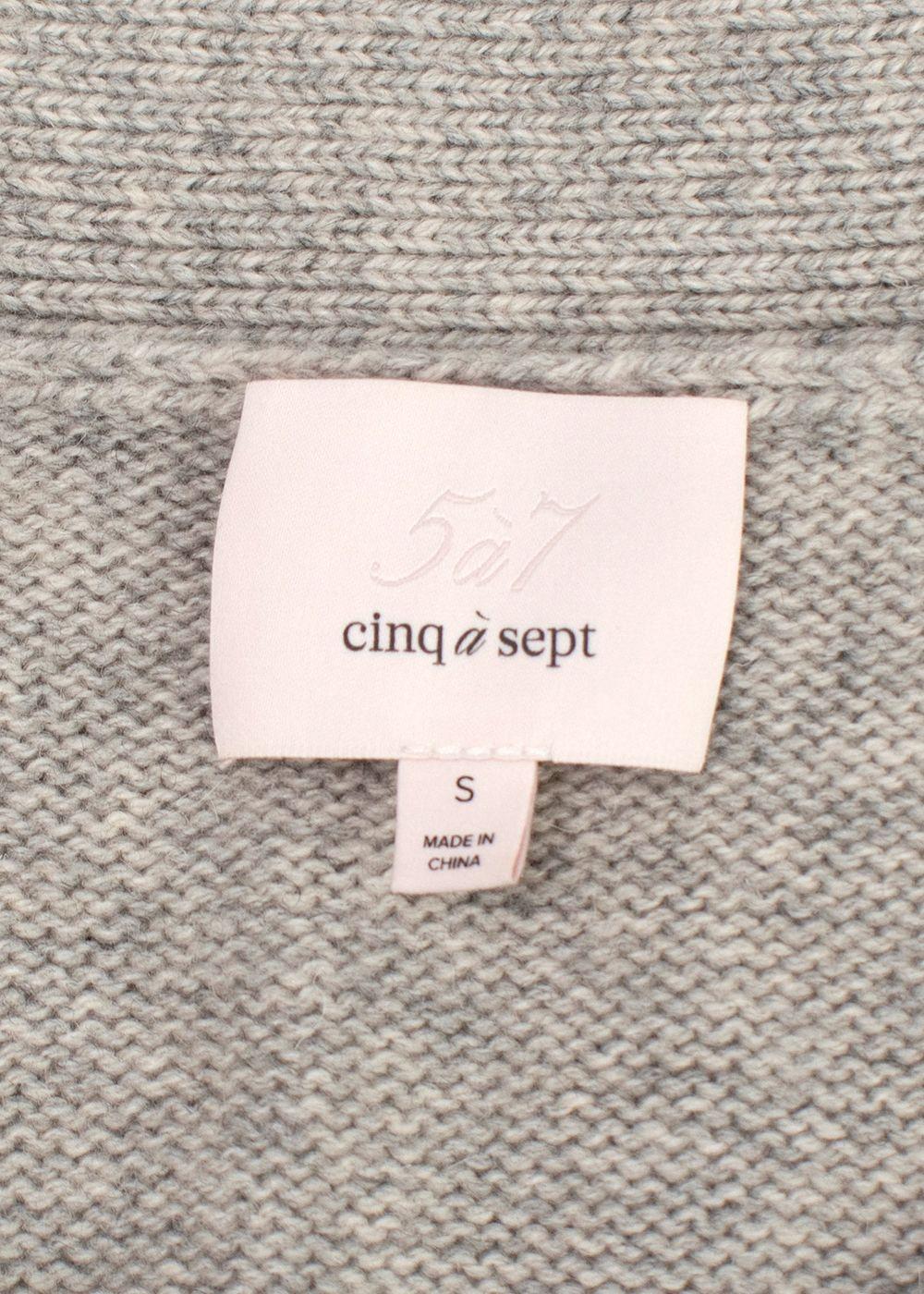 Cinq A Sept Colby Grey Ribbon Cardigan