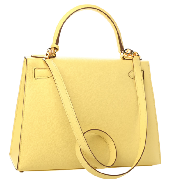 Hermès Kelly 28 Epsom Sellier Jaune Poussin