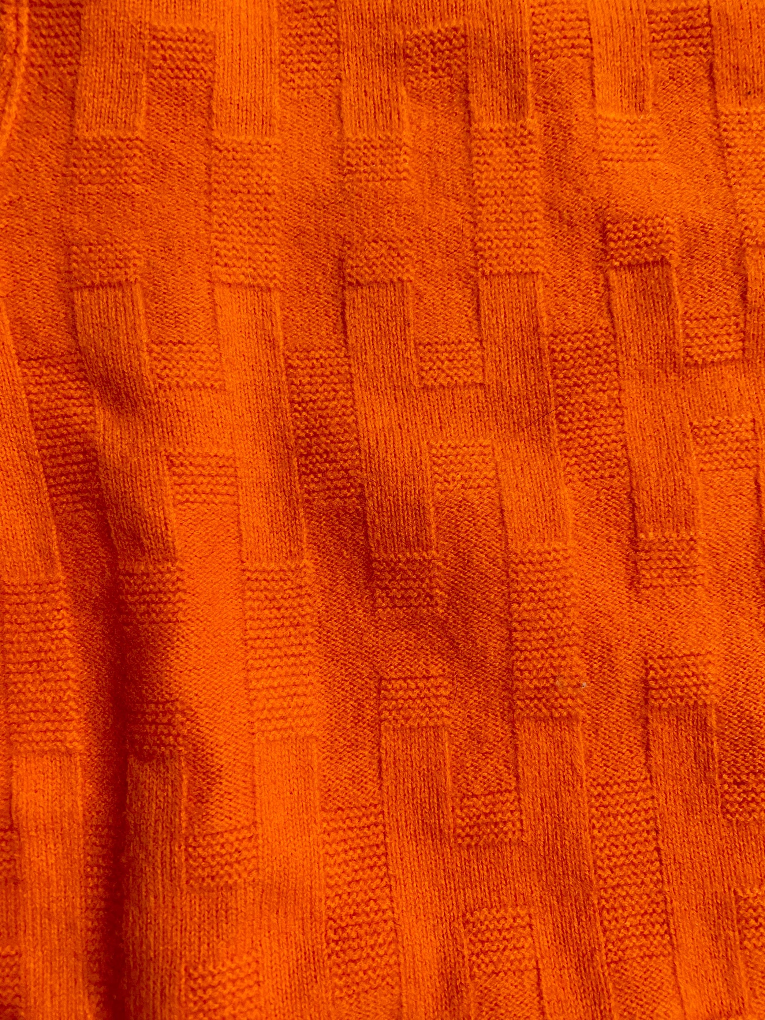 Hermes Orange H Cashmere Two Piece Suit