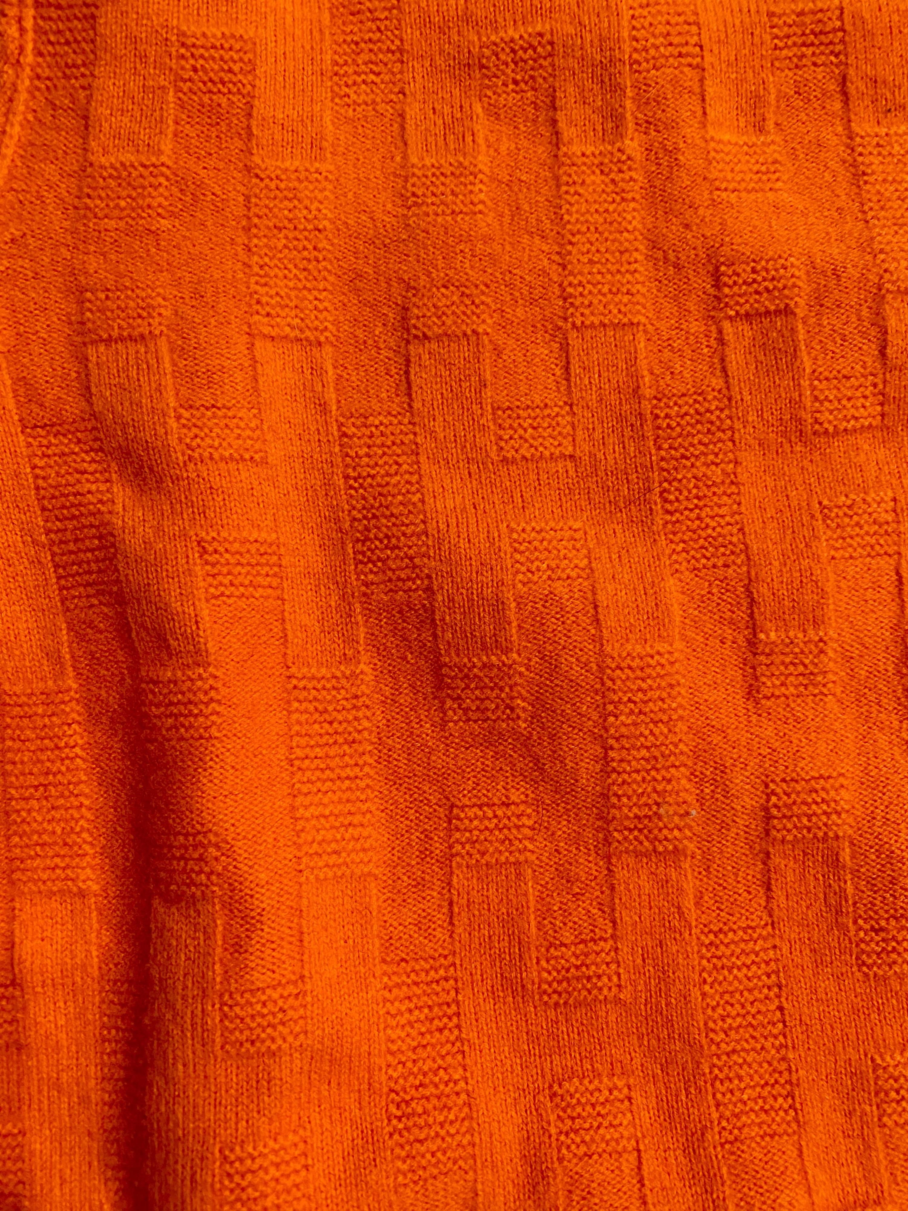 Hermes Orange H Cashmere Two Piece Suit