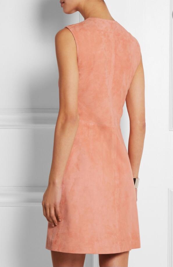 Balenciaga Suede A-Line Sleeveless Dress