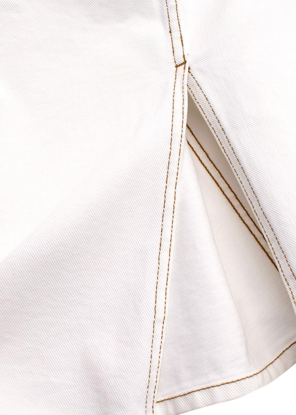 Saks Potts SS23 White Denim Zoe Skirt