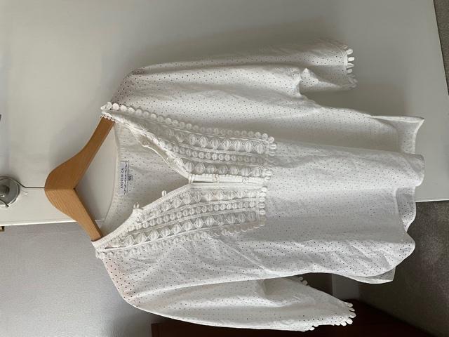 Andrew GN Broderie Anglaise White Blouse